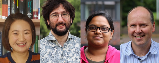 Bild von links nach rechts: Dr. Haeri Lee, Dr. Jacopo Tessarolo, Dr. Ananya Baksi, Prof. Guido Clever