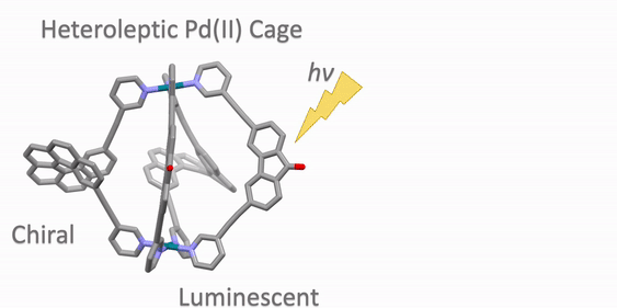 Animiertes Bild des Chiralitätstransfers in einem Host-Guest-System mit CPL-Effekt