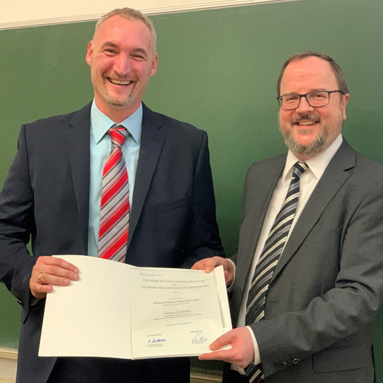 Dr. Brunschweiger und Prof. Kast bei der Verleihung der Venia Legendi