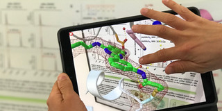 Tablett mit 3D-Darstellung