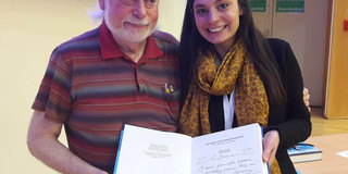 Prof. Stoddart und Irene Regeni