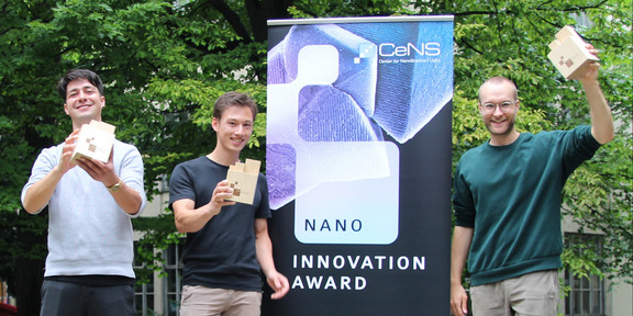 Preisträger (v.l.n.r.) Dr. Gabriel Moya (3. Preis), Dr. Eduard Unterauer (1. Preis), Dr. Christoph Gruber (2. Preis)